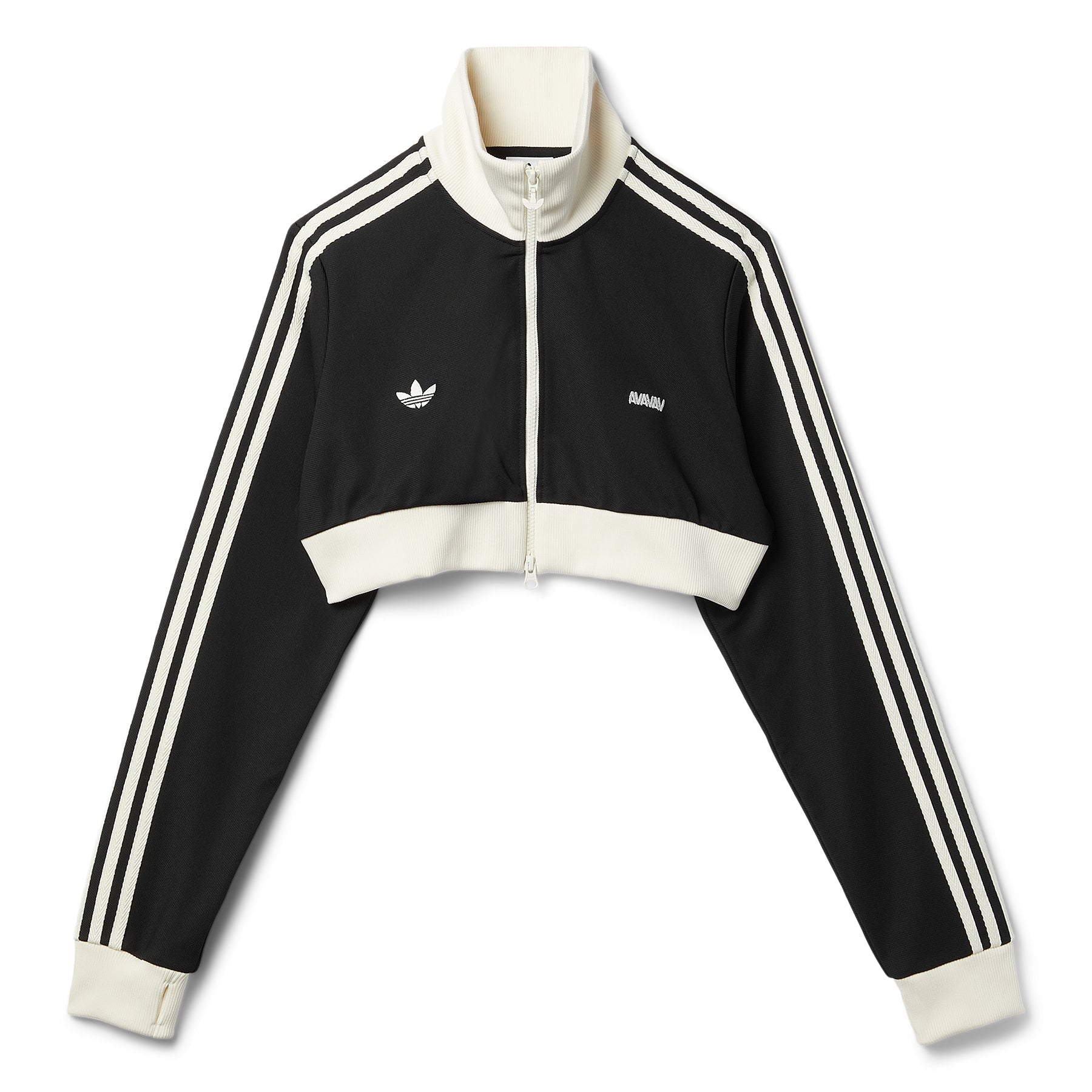 adidas by Avavav Cropped Track Top (Black)