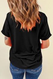 Bow Round Neck Short Sleeve T-Shirt