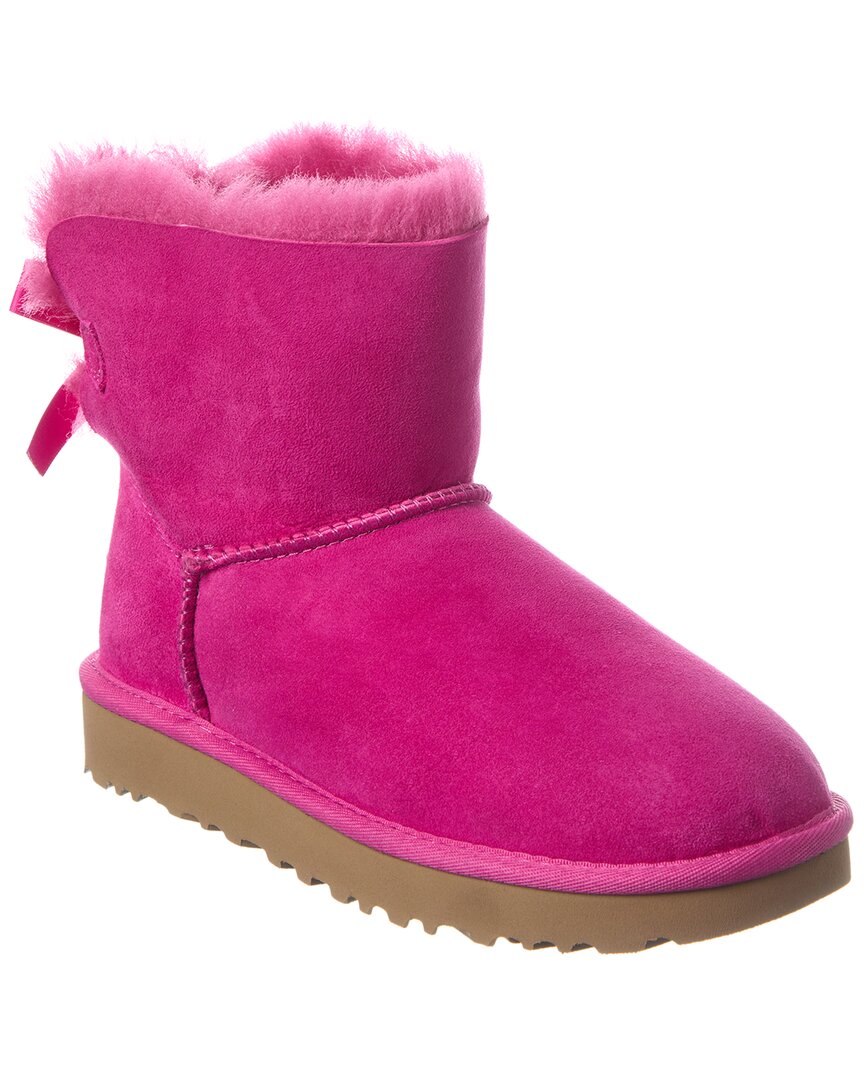 UGG Mini Bailey Bow II Suede & Shearling Boot