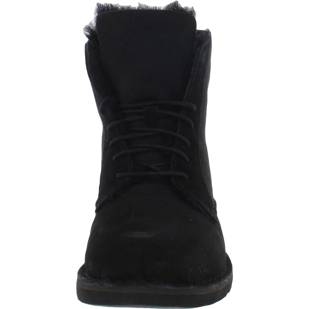 Quincy Womens Suede Fold-Over Winter Boots