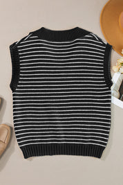 Striped Collared Neck Tank