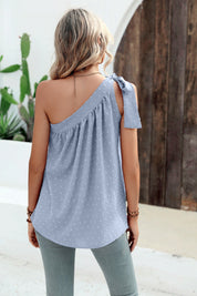 Swiss Dot Single Shoulder Tank