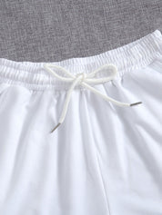 Drawstring Pocketed Elastic Waist Shorts