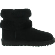 Womens Suede Faux Fur Lined Ankle Boots