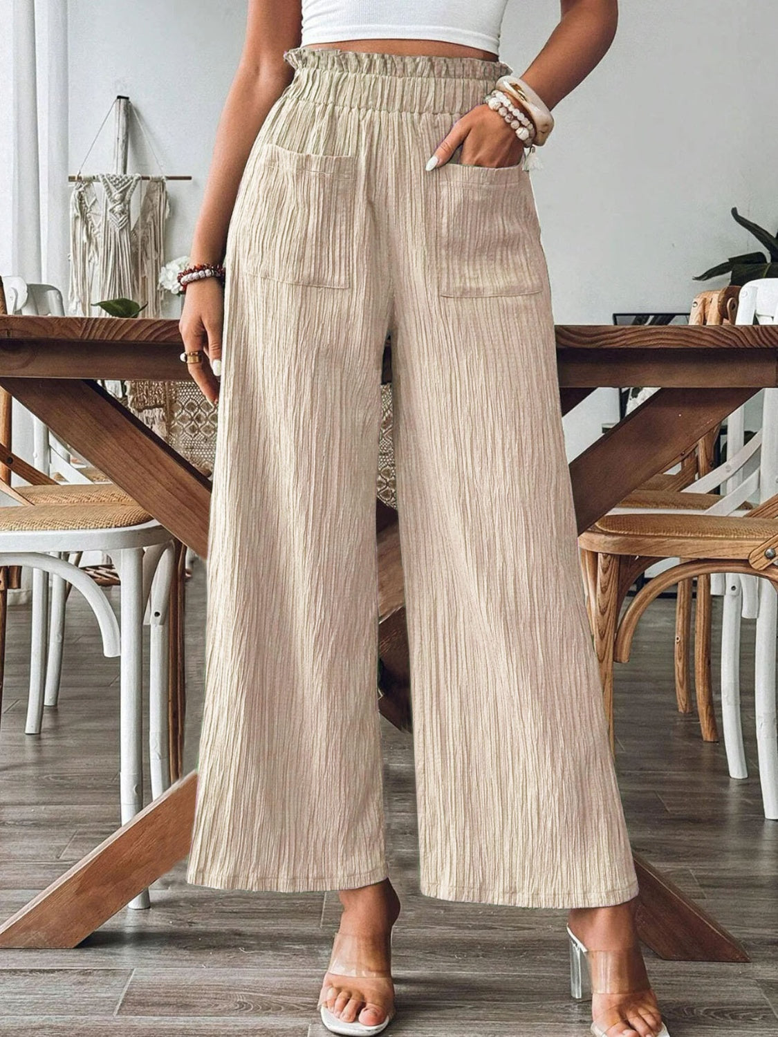 Frill Wide Leg Pants