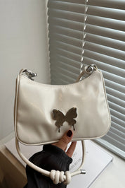 Butterfly PU Leather Knotted Strap Shoulder Bag