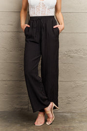 Perfee Tie Waist Long Pants