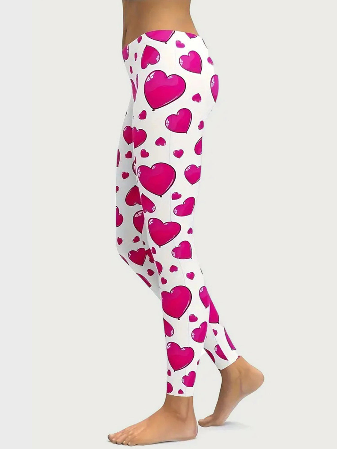 Heart Print Skinny Pants