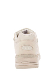 '991' Beige Panelled Sneakers With Logo Patch In Leather And Fabric Man