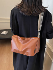 PU Leather Adjustable Strap Crossbody Bag