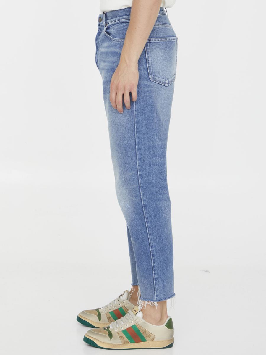 Washed-Out Denim Jeans