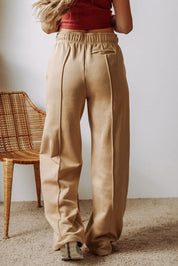 Drawstring Wide Leg Pants with Pockets