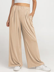 Elastic Waist Wide Leg Pants