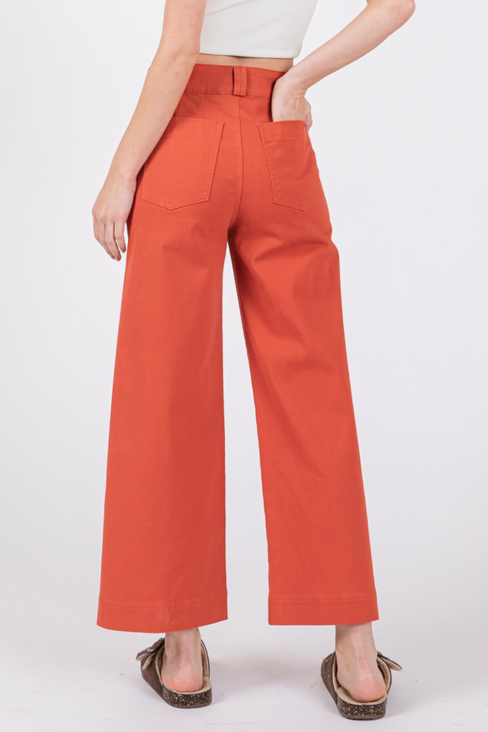 SAGE + FIG Wide Leg Cropped Pants