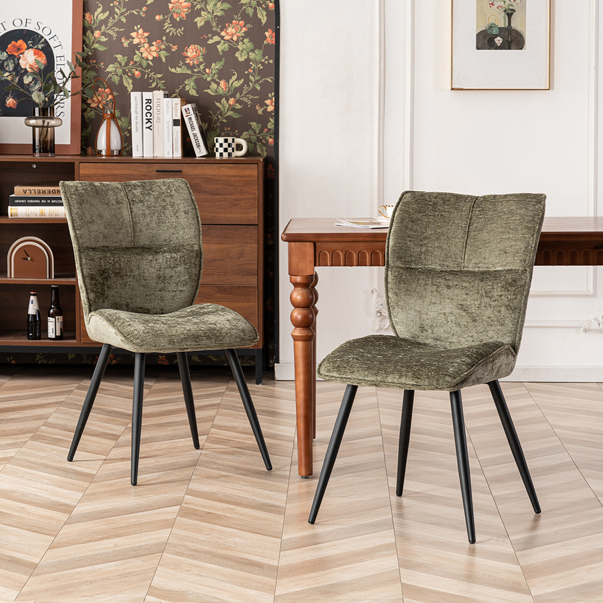 YOUNIKE Upholstered Dining Chairs Tufted Kitchen Chairs