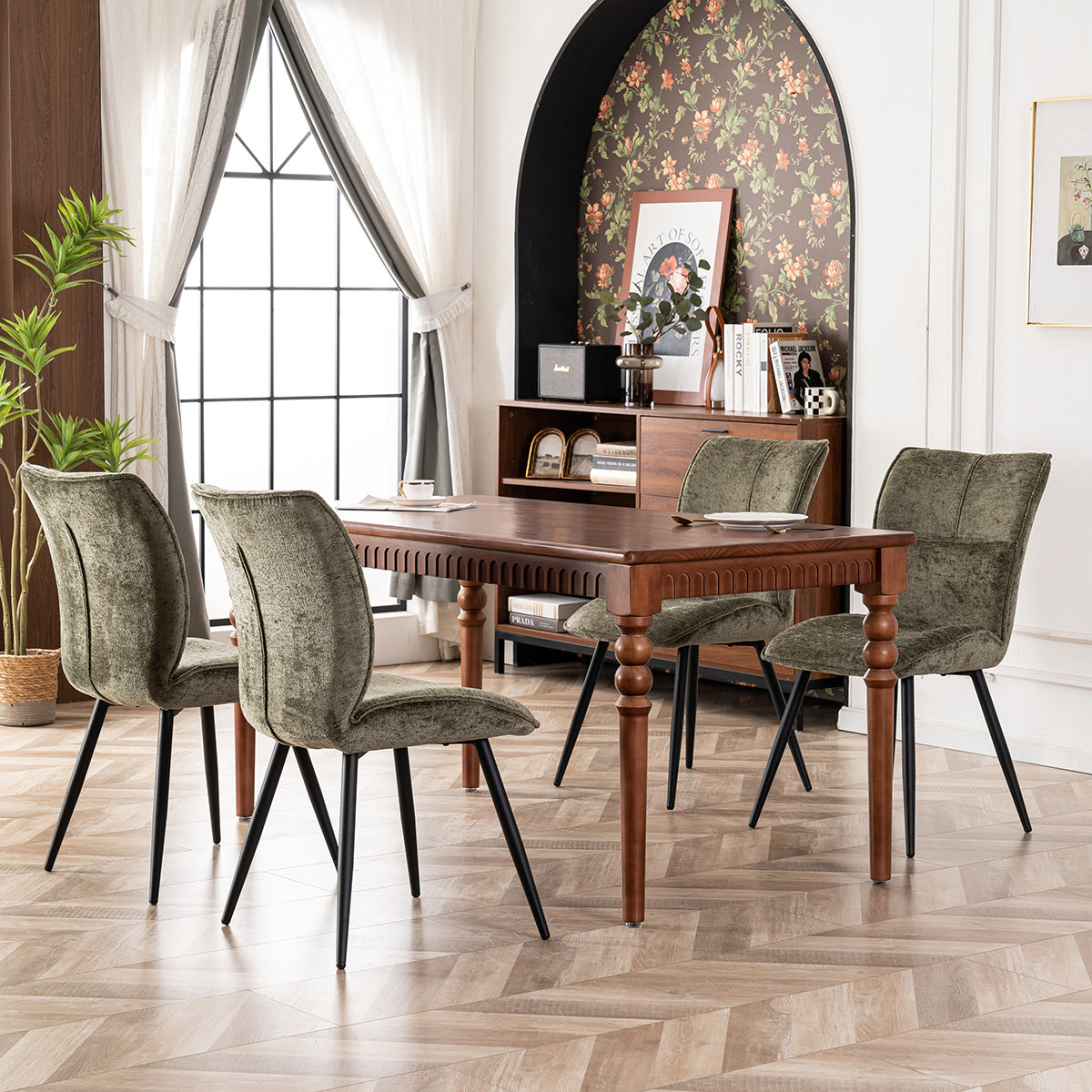 YOUNIKE Upholstered Dining Chairs Tufted Kitchen Chairs