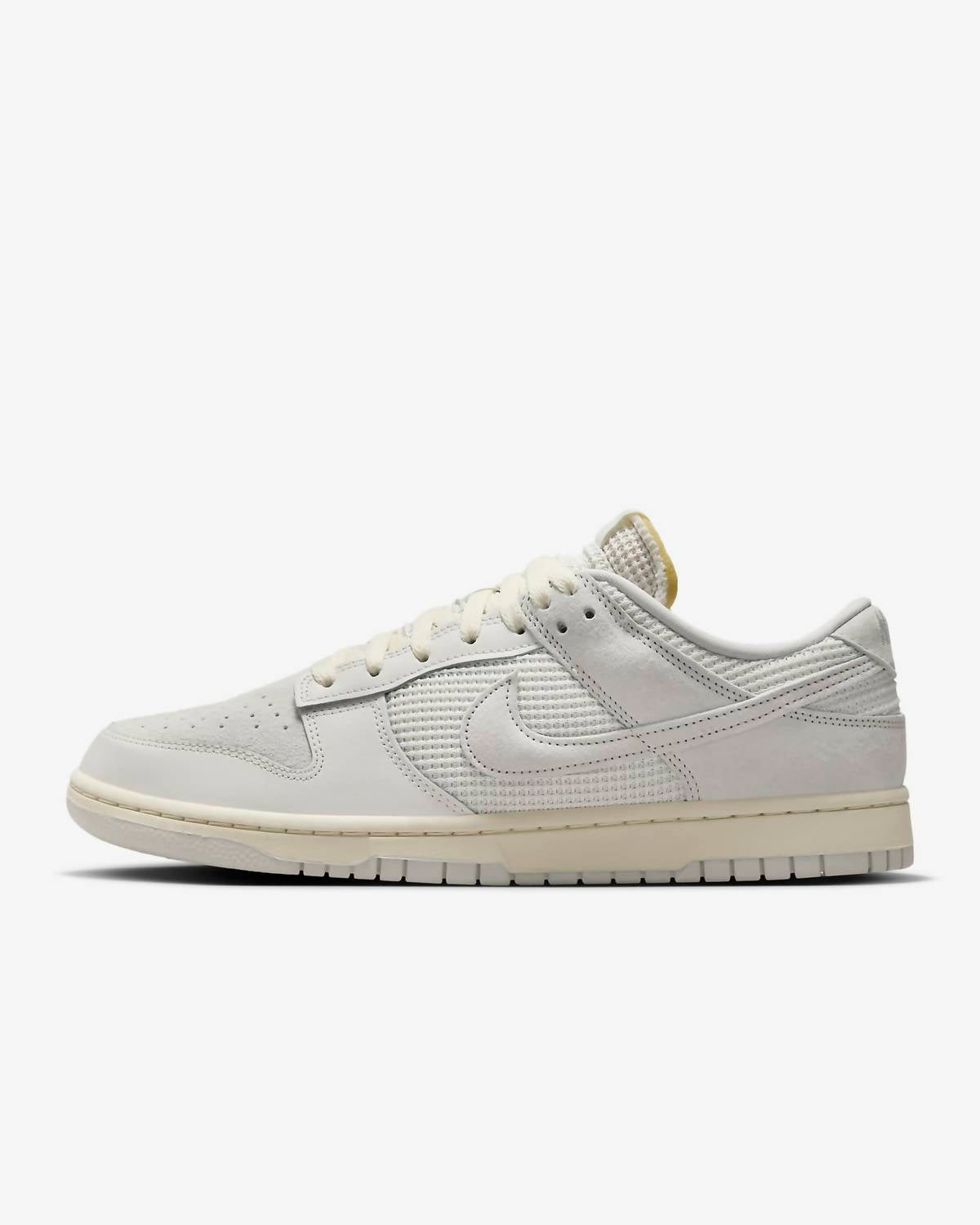 Men's Dunk Low Waffle Sneaker In Phantom/sail/coconut Milk/light Bone