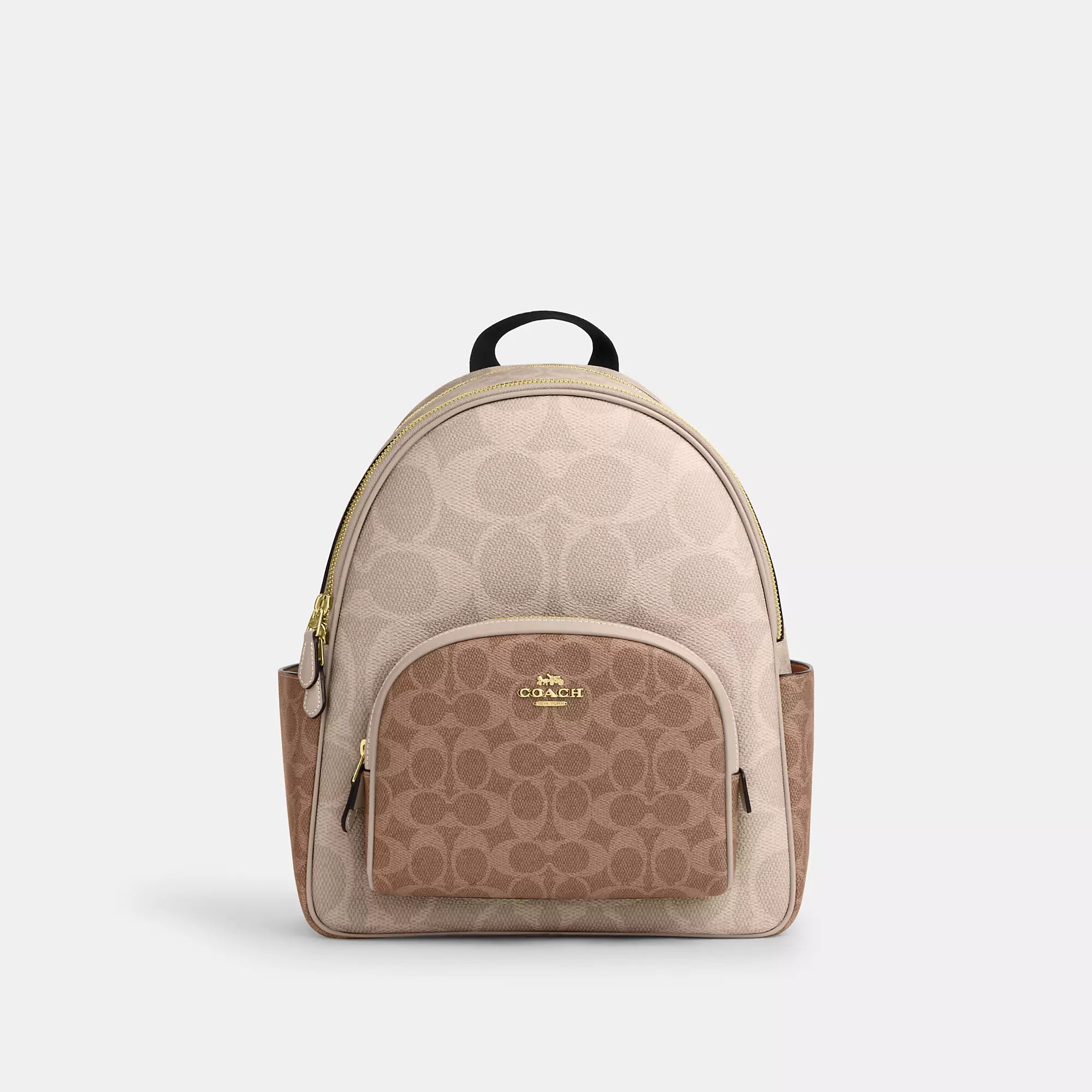 Coach Outlet Court Backpack In Blocked Signature Canvas