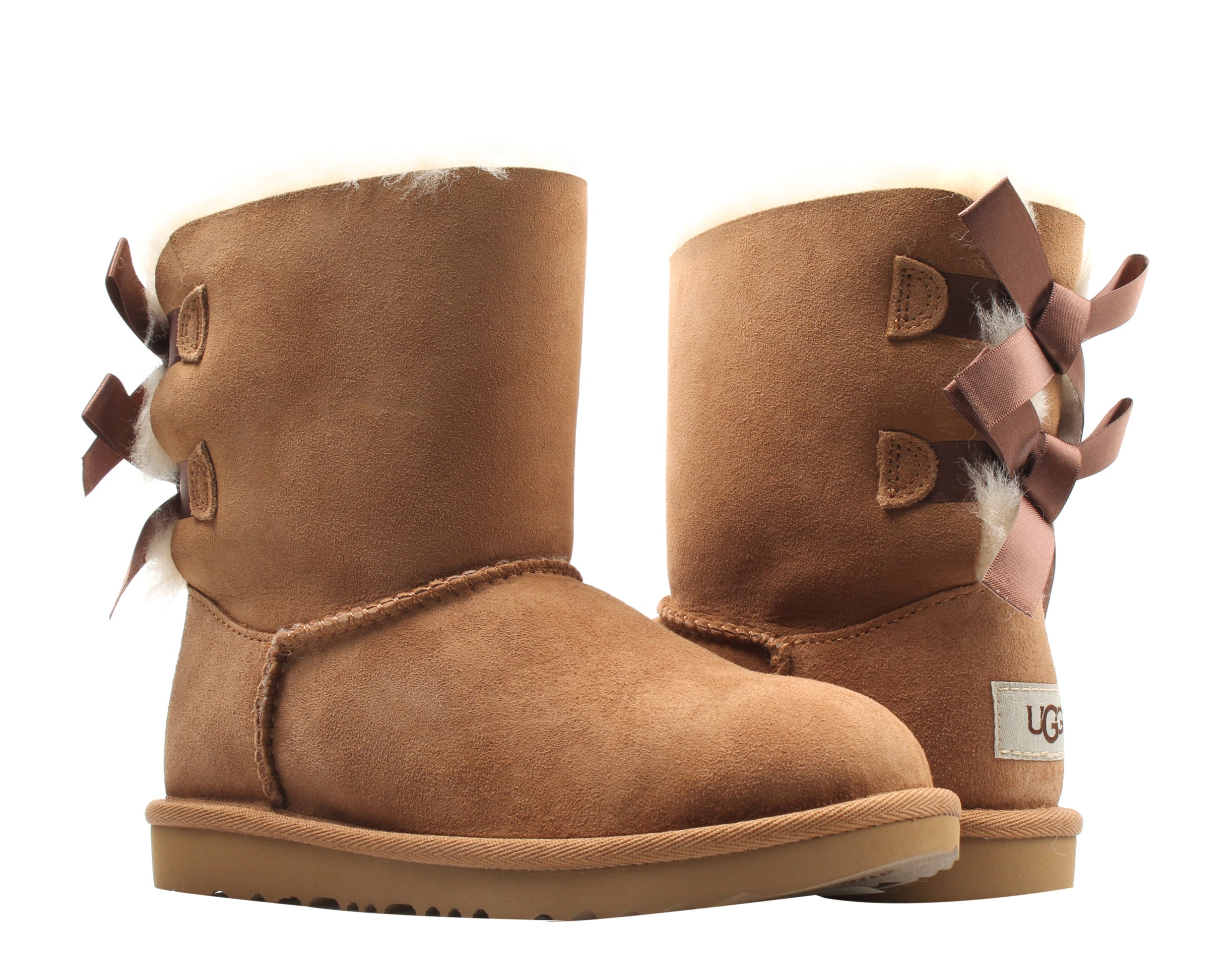 UGG Australia Bailey Bow II Chestnut Big Kids Boots 1017394K-CHE