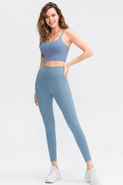 Wide Waistband Slim Fit Long Sports Pants