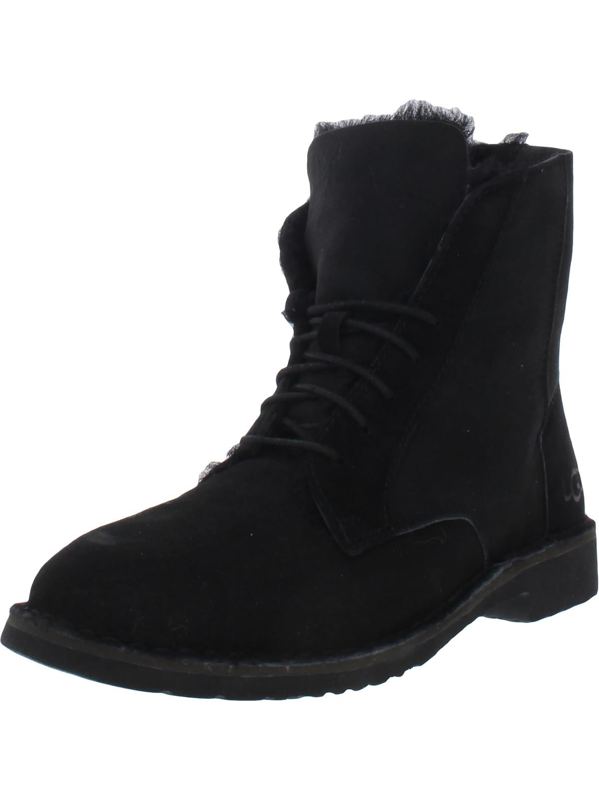 Quincy Womens Suede Fold-Over Winter Boots