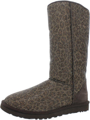 Womens Suede Pull On Winter & Snow Boots