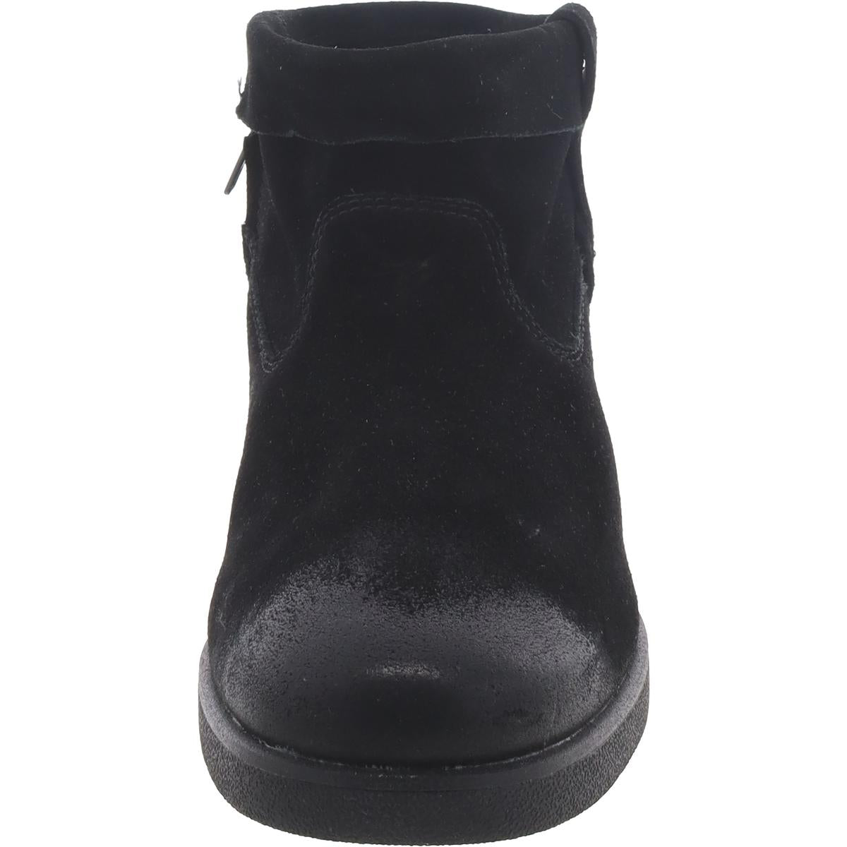 Womens Suede Solid Ankle Boots