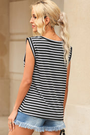 Striped Boat Neck Tank