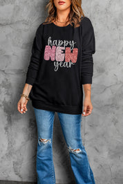 HAPPY NEW YEAR Round Neck Sweatshirt