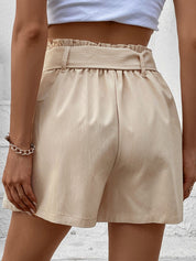 Perfee Belted Shorts with Pockets