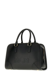 Mcm Aren Boston Leather Handbag