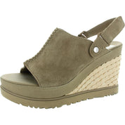 Womens Adjustable Suede Wedge Sandals