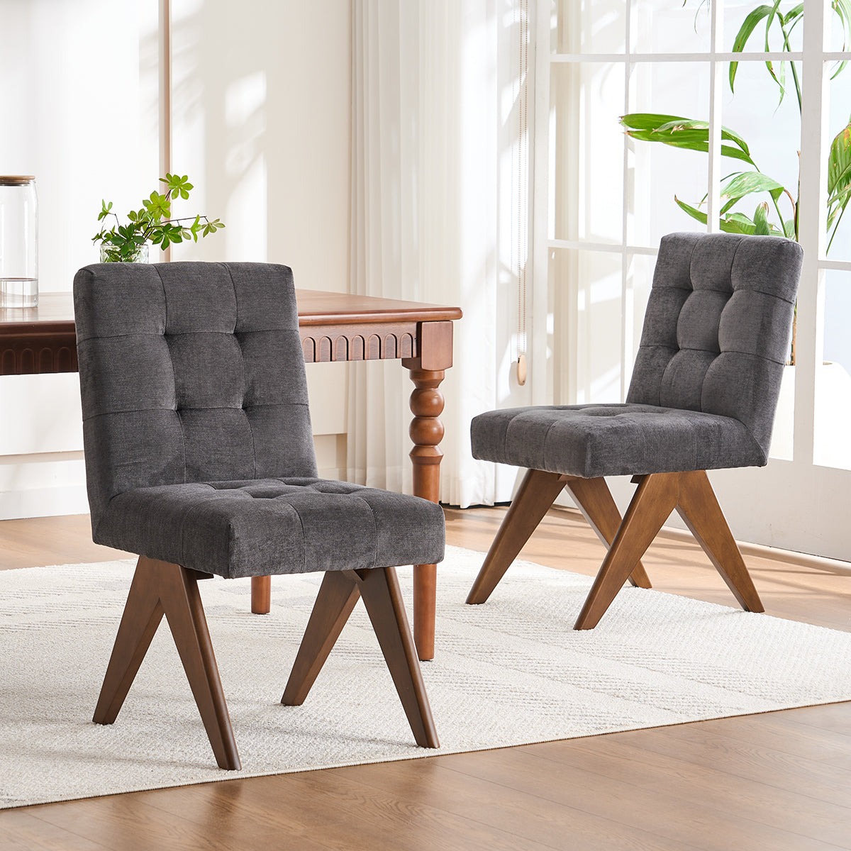 YOUNIKE Dining Chairs Upholstered Accent Chair Set of 2