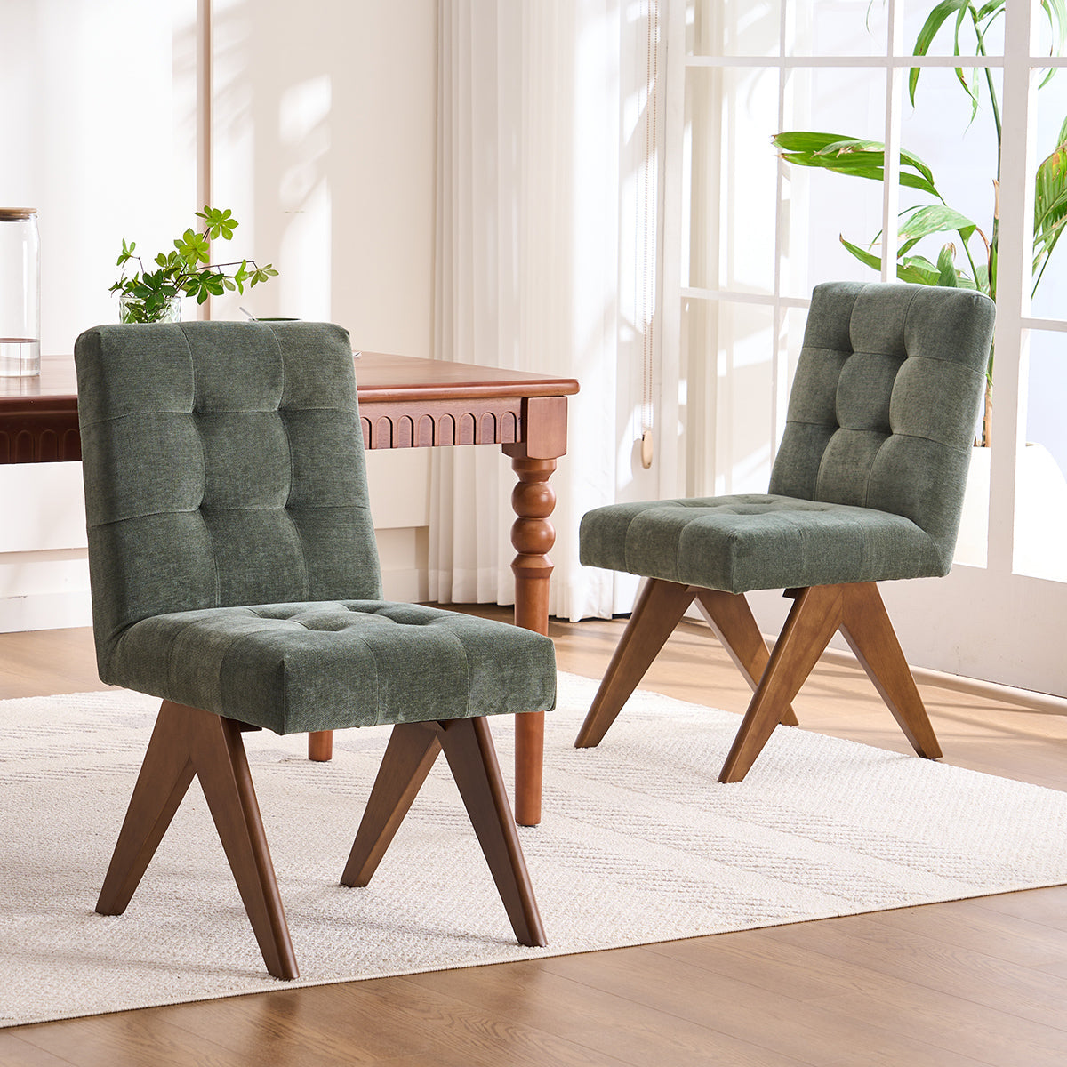 YOUNIKE Dining Chairs Upholstered Accent Chair Set of 2