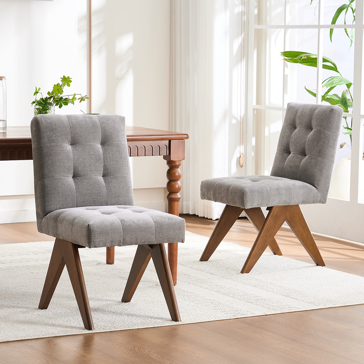 YOUNIKE Dining Chairs Upholstered Accent Chair Set of 2