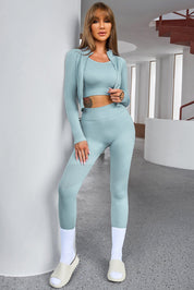 Tank Cropped Active Top and Pants Set