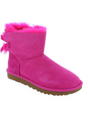 Mini Bailey Bow II Womens Suede Shearling Winter Boots