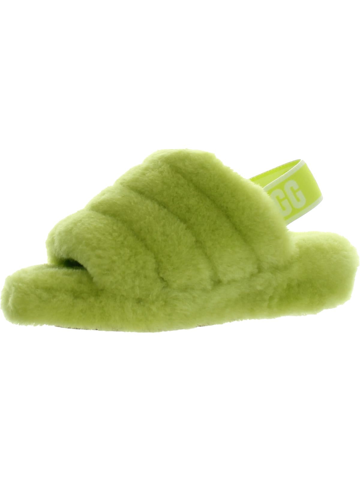 Fluff Yeah Womens Shearling Slingback Slide Slippers