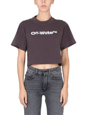 Off-White Cropped Fit T-Shirt