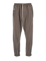 'Tecuatl' Grey Pants With Elastic Waist With Drawstring And Zip At The Ankles In Cotton Man