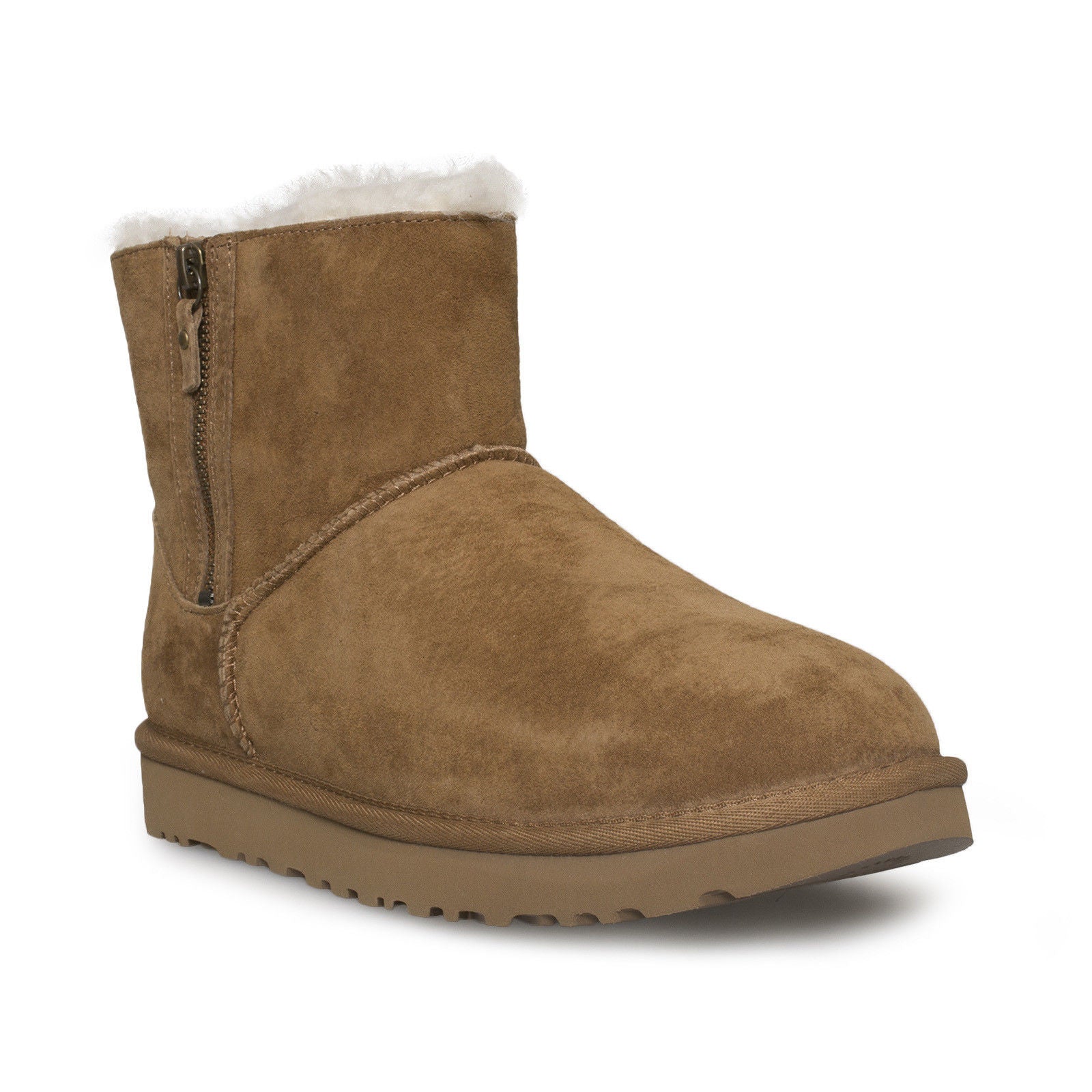 UGG Classic Mini Double Zip Chestnut Boots - Women's