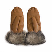 UGG Leather Mittens Chestnut