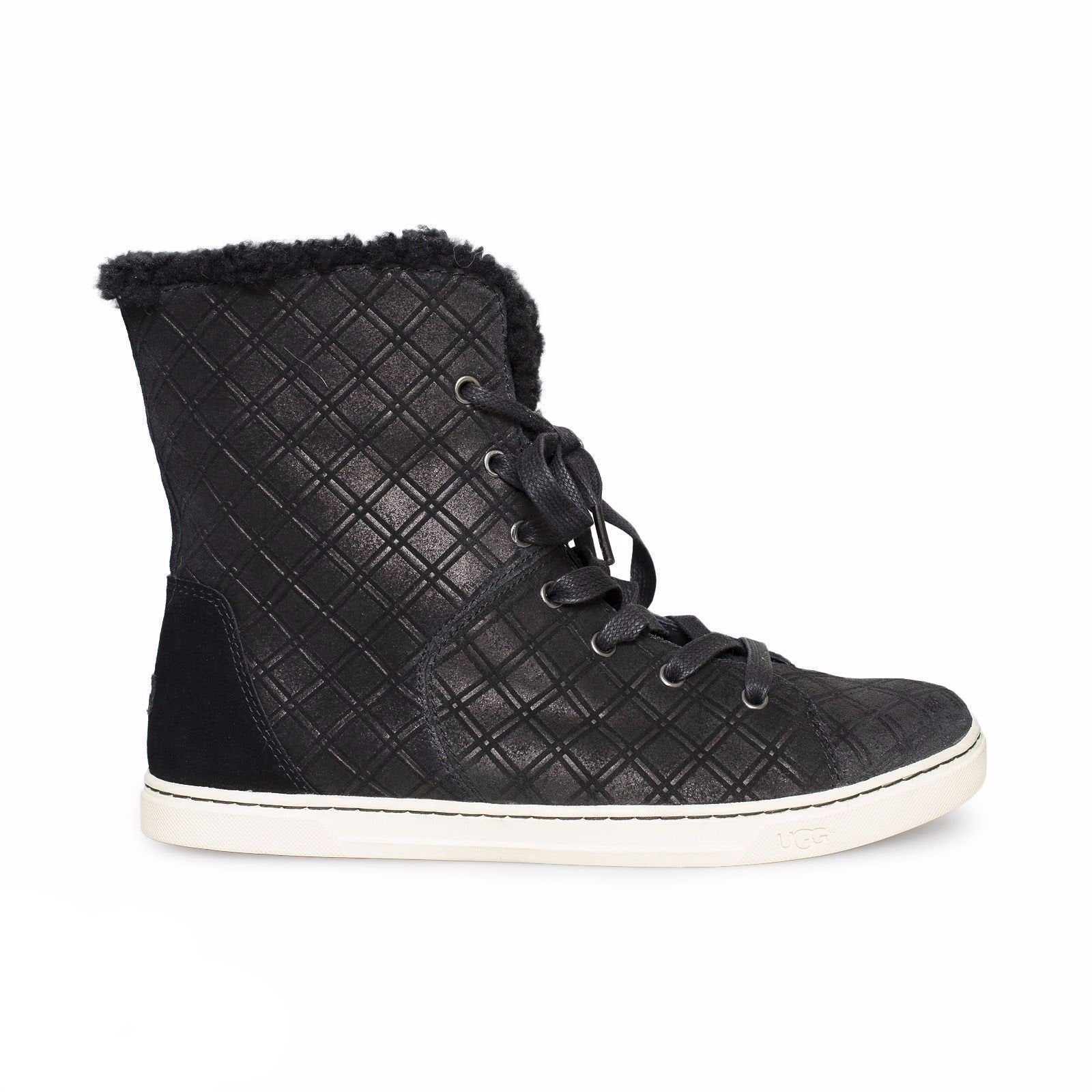 UGG Croft Double Diamond Black Shoes