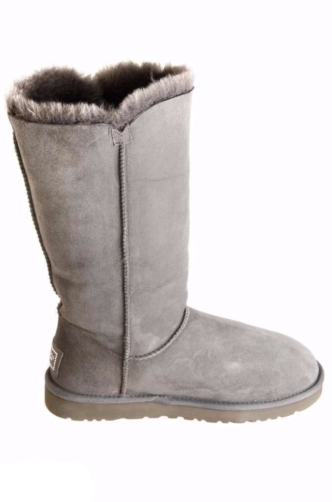 UGG Bailey Button Bling Triplet Charcoal Boots