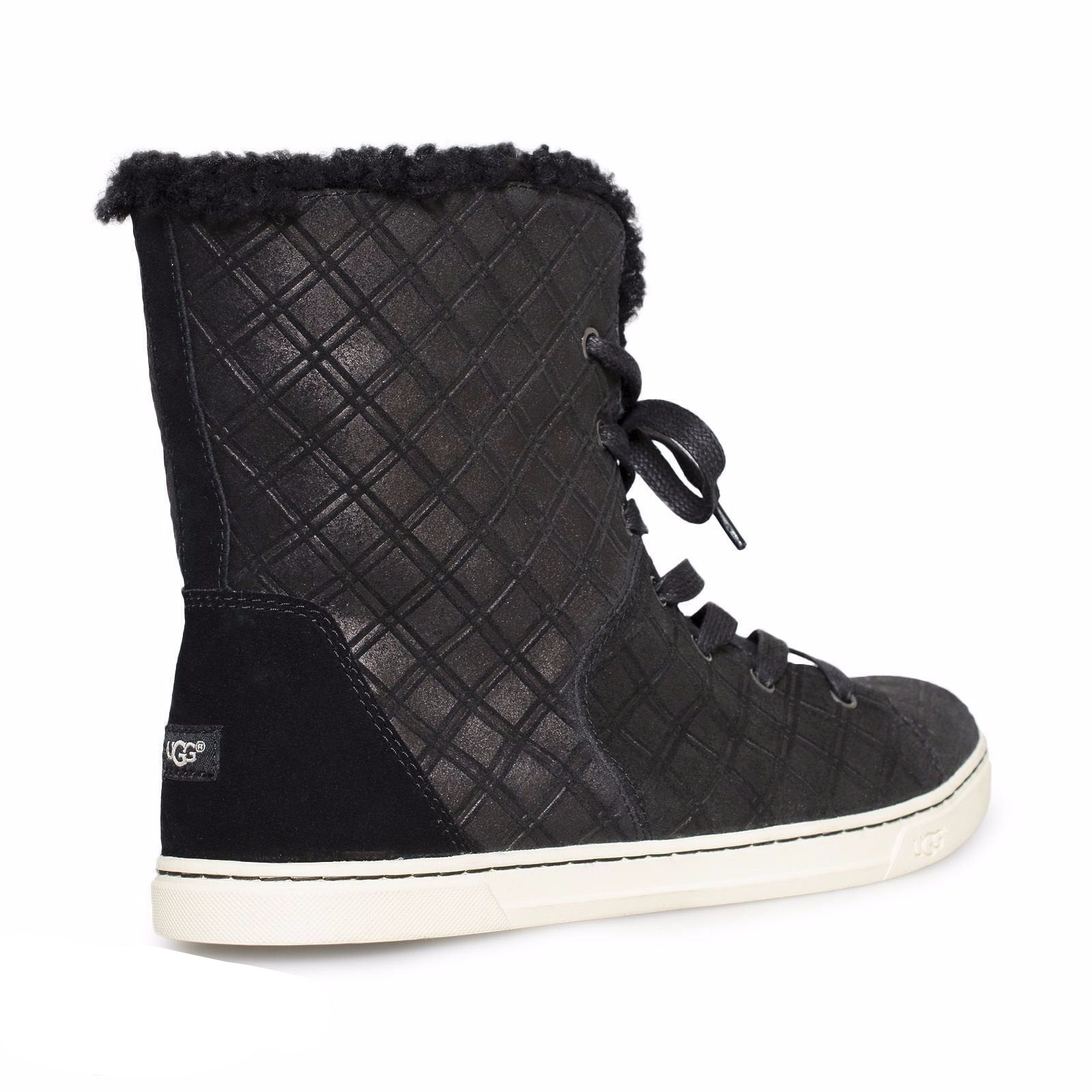 UGG Croft Double Diamond Black Shoes