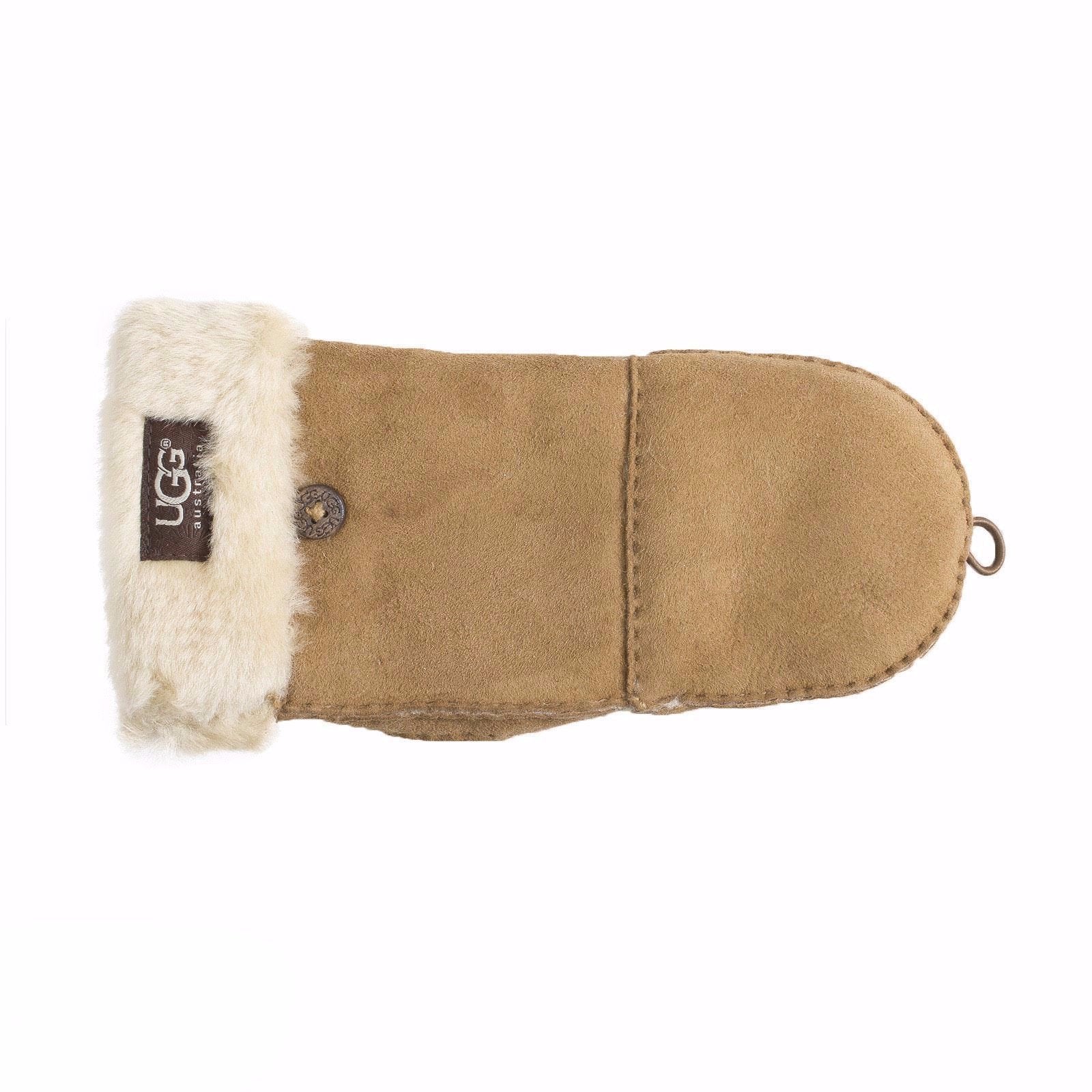 UGG Shearling Flip Mittens Chestnut