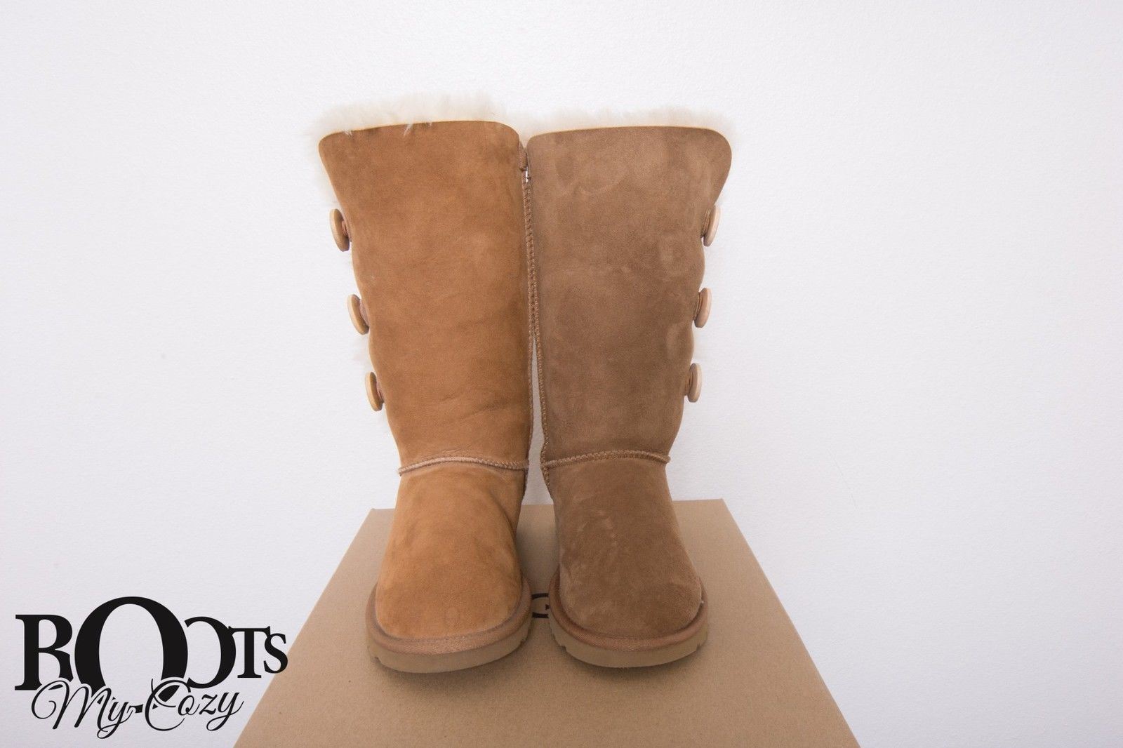 UGG Bailey Button Triplet Chestnut Boots