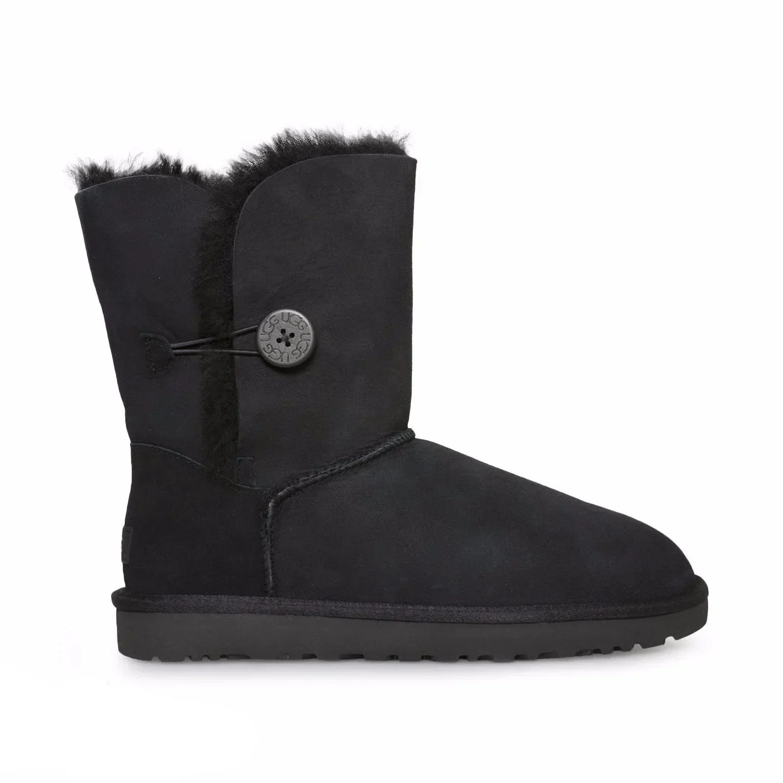 UGG Bailey Button II Black Boots - Youth