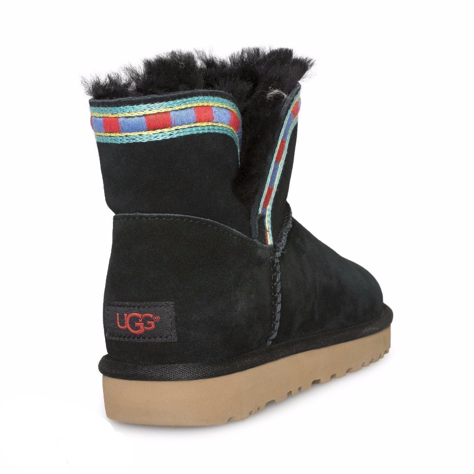 UGG Rosamaria Embroidery Black Boots