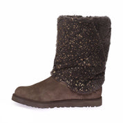 UGG Michy Luxe Diamond Chocolate Boots